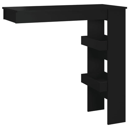 Mesa De Bar De Pared Madera Contrachapada Negro 102x45x103,5cm_0