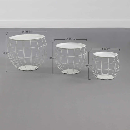 Kit 3 Mesitas De Centro Redondas Baloon Thinia Home_5