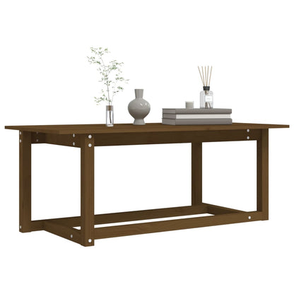 Mesa De Centro Madera Maciza De Pino Marrón Miel 110x55x45 Cm_4
