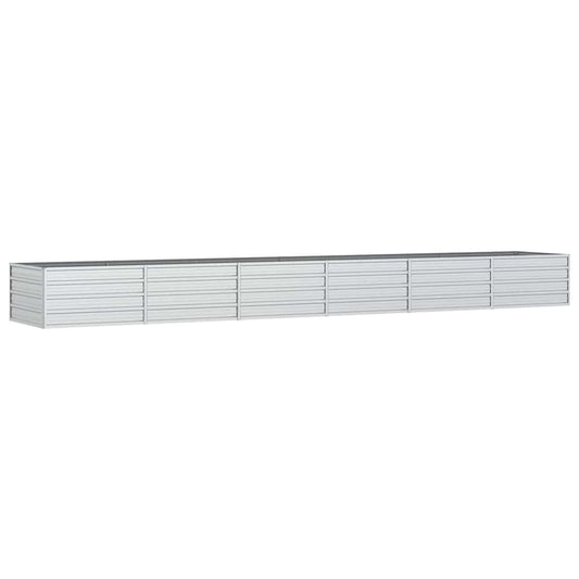 Arriate De Acero Galvanizado Plateado 480x80x45 Cm_0