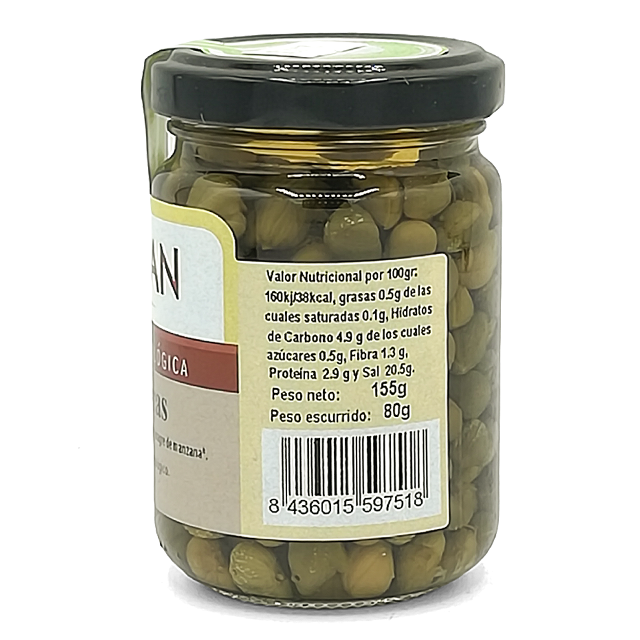 Alcaparras Ecológicas En Vinagre De Manzana De Proximidad 80g_1