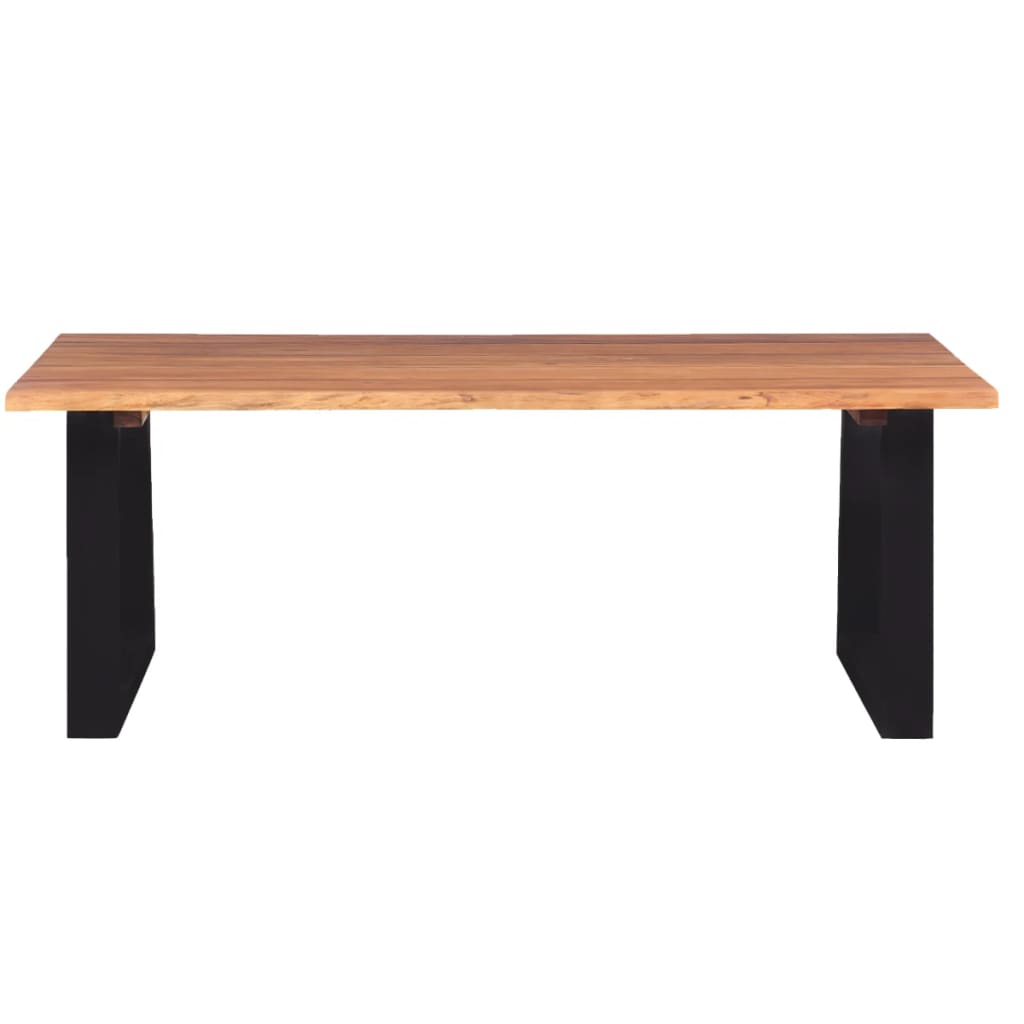 Mesa De Centro Madera Maciza De Acacia 110x60x40 Cm_1