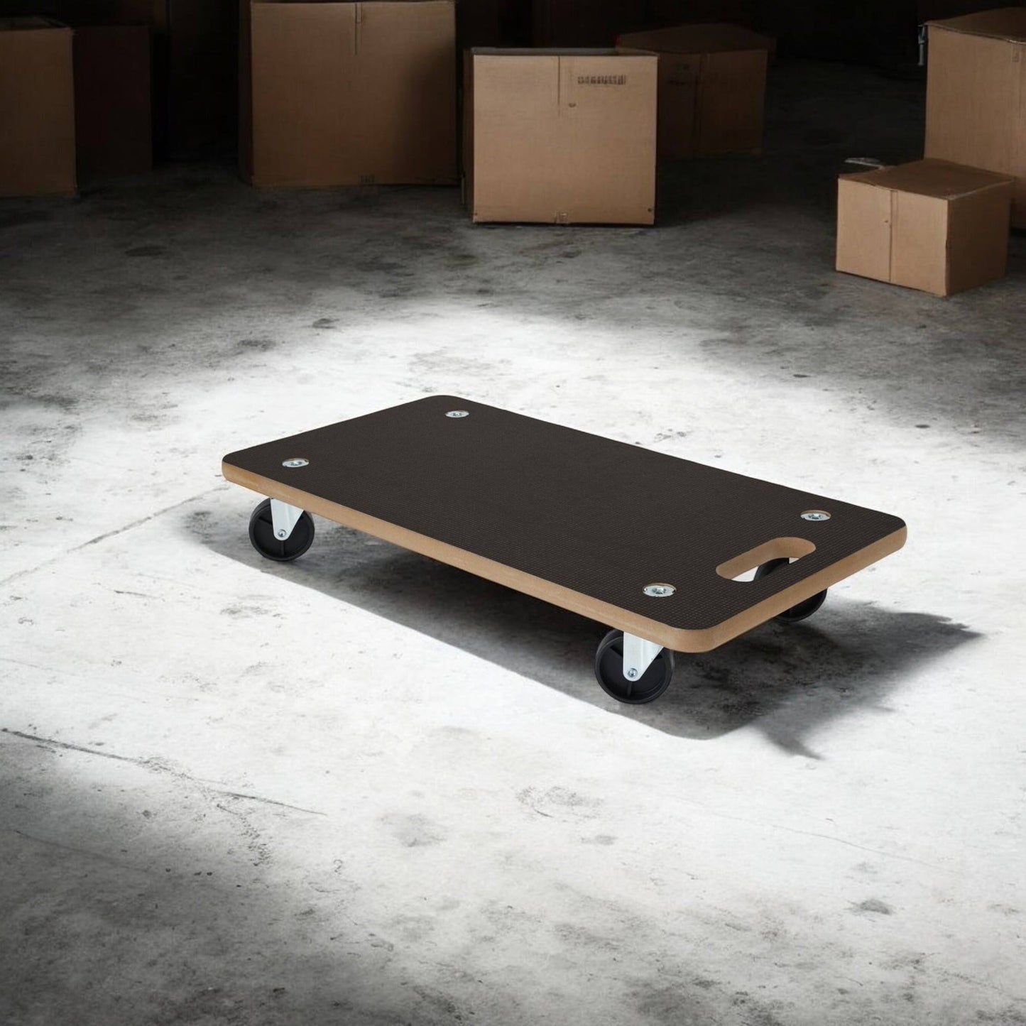 Well Home Carro De Transporte De Formato Rectangular Con Placa Antideslizante En Mdf 58x29x9,5cm