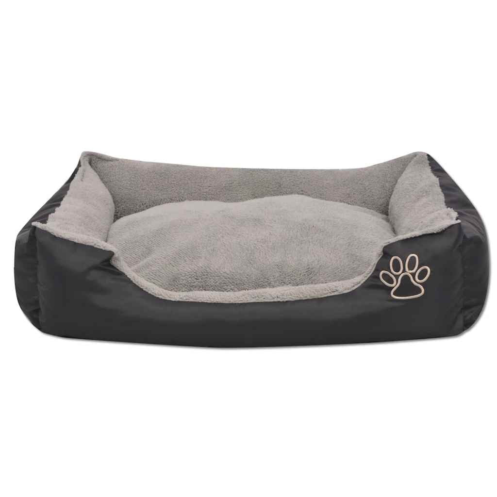 Vidaxl Cama Para Perro Con Cojín Acolchado Talla L Negra_2