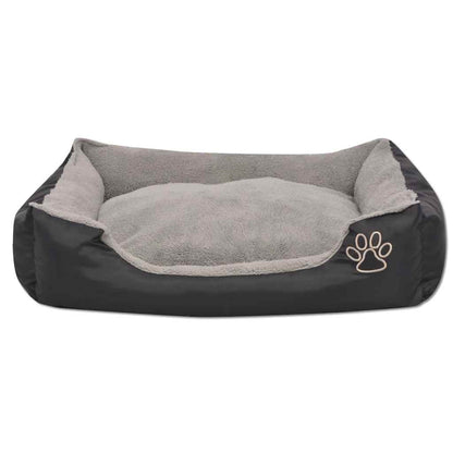 Vidaxl Cama Para Perro Con Cojín Acolchado Talla L Negra_2