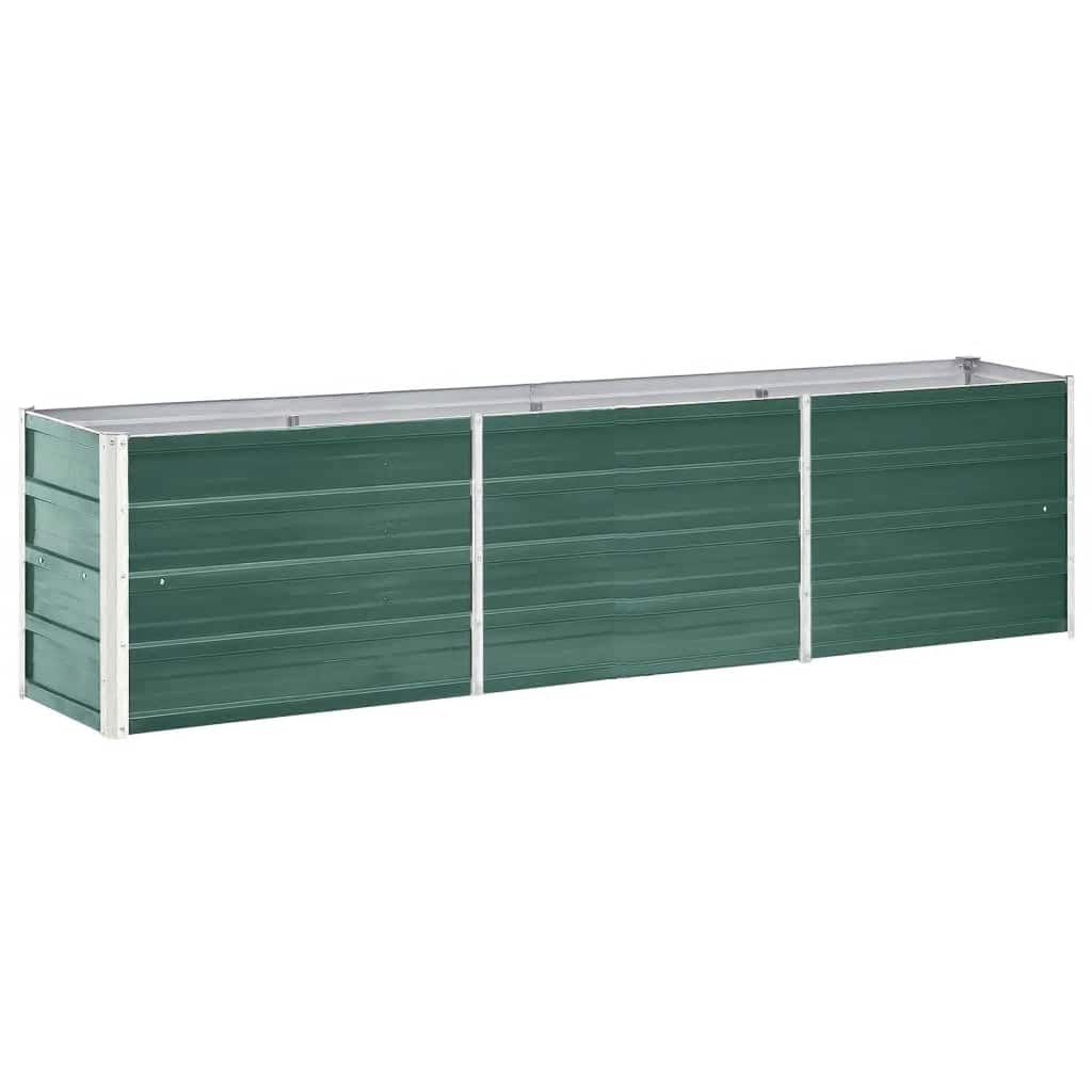 Arriate De Jardín De Acero Galvanizado Verde 240x40x45 Cm_0