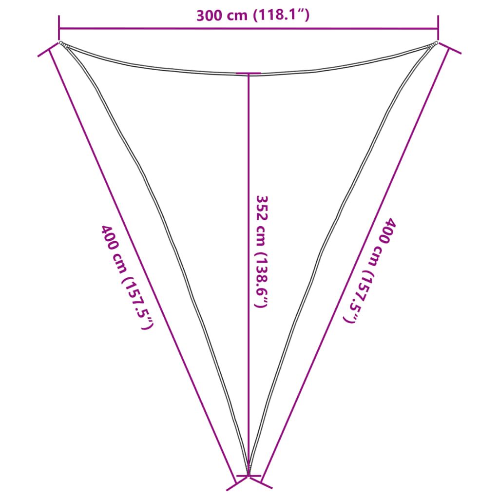 Vidaxl Toldo De Vela Hdpe Marrón 160 G/m² 3x4x4 M_2