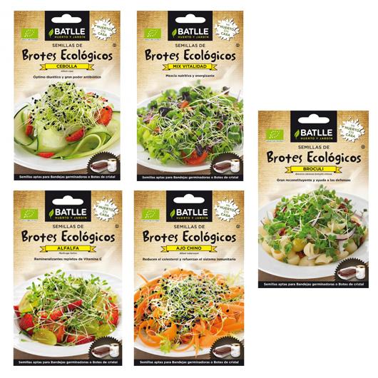 Pack de Semillas Ecológicas para Germinados Batlle
