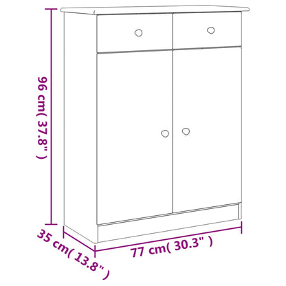 Mueble Zapatero Alta Madera Maciza De Pino 77x35x96 Cm / Vetonek_1