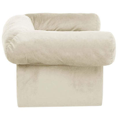 Vidaxl Sofá Para Perros Con Cajón Felpa Crema 75x50x38 Cm_4