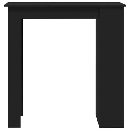 Mesa Bar Estante Almacenaje Contrachapada Negro 102x50x103,5 Cm_3