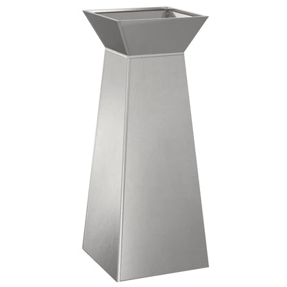 Maceta Pilar 2 Uds. Plateado 40 X 40 X 100 Cm Acero Inoxidable_4
