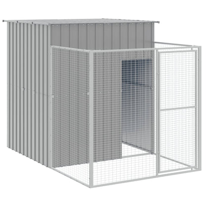 Caseta Perros Corral Acero Galvanizado Gris Claro 165x863x181cm_5