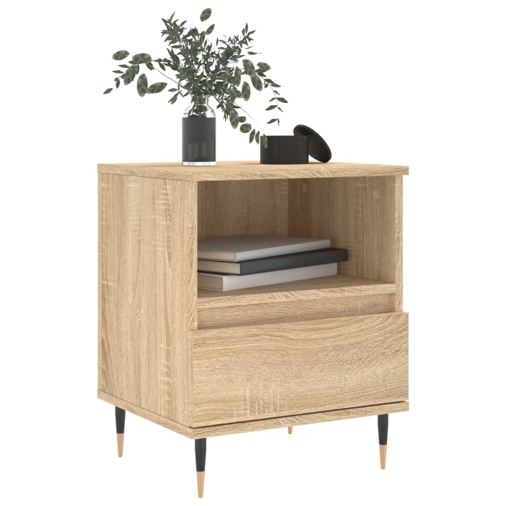 Mesitas Noche 2 Uds Madera Ingeniería Roble Sonoma 40x35x50 Cm_1