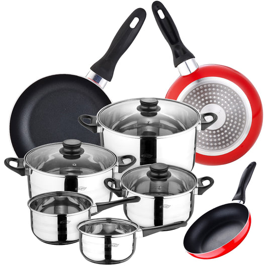 San Ignacio Juego De Batería De Cocina De 8 Piezas + 3 Sartenes 16/20/24 Cm San Ignacio_0