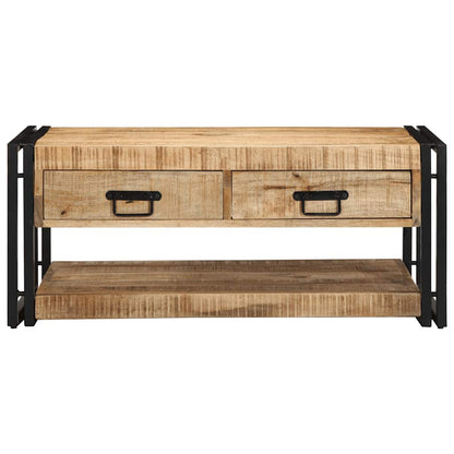 Mesa De Centro 90x50x38 Cm De Madera Maciza De Mango_1
