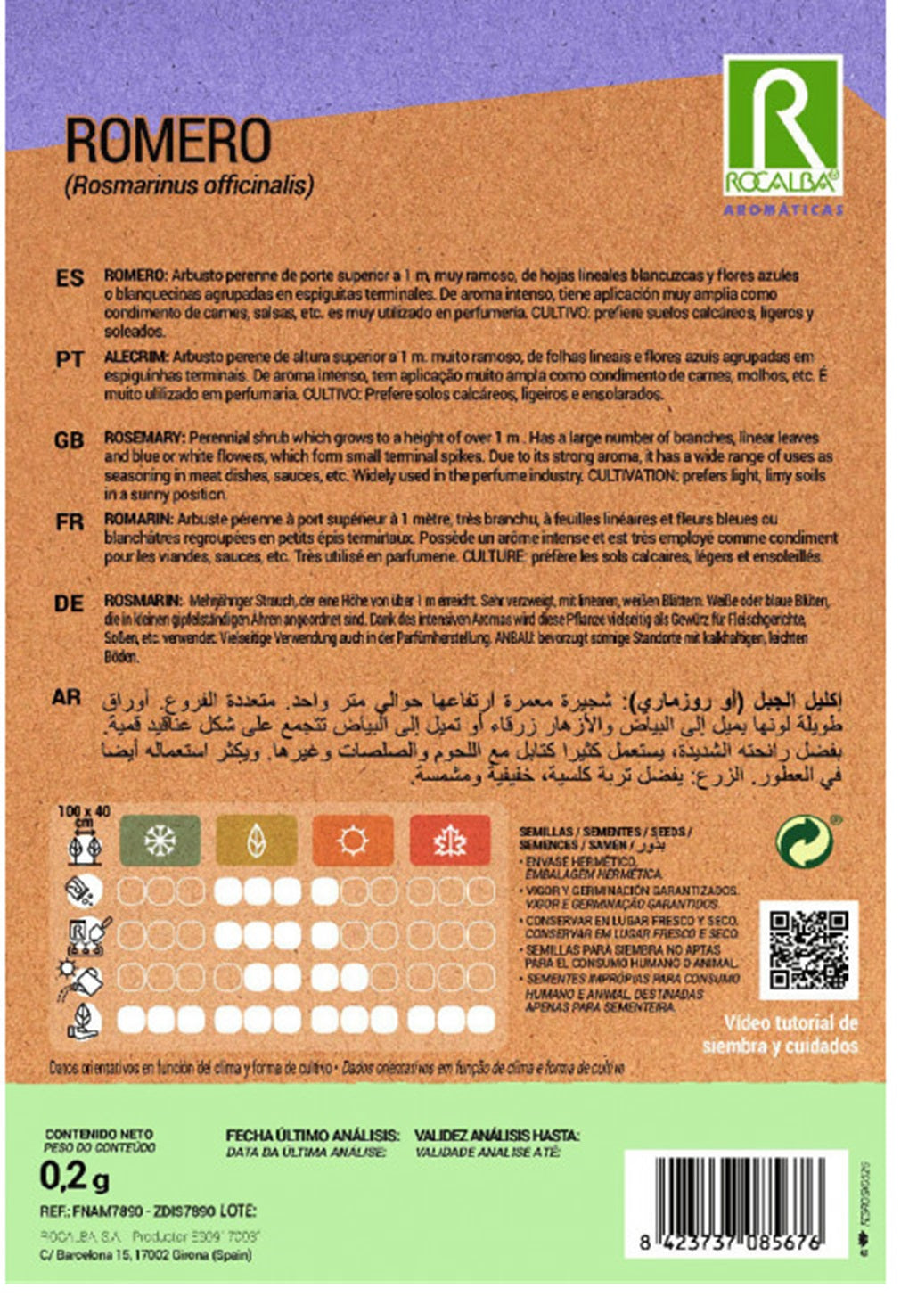 Semillas Romero 0,2g
