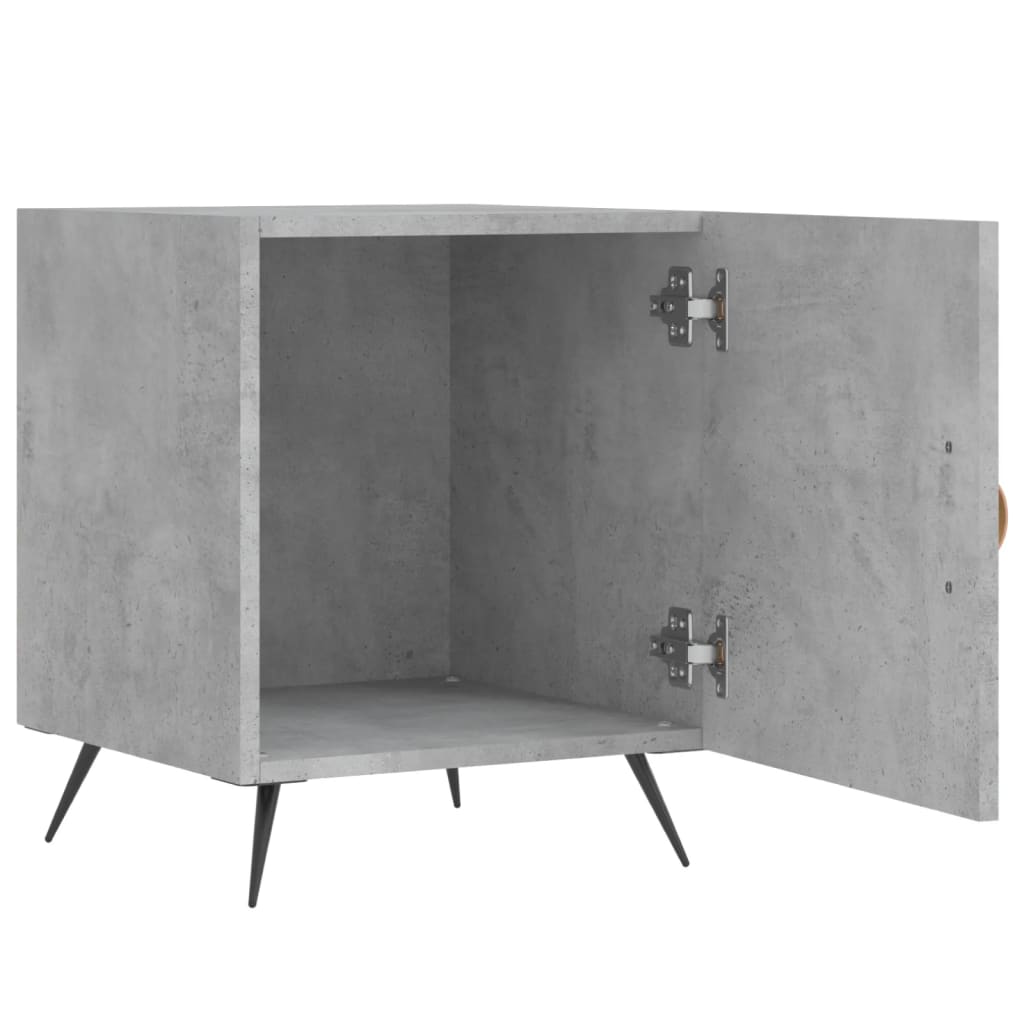 Mesitas Noche 2 Uds Madera Ingeniería Gris Hormigón 40x40x50 Cm_3