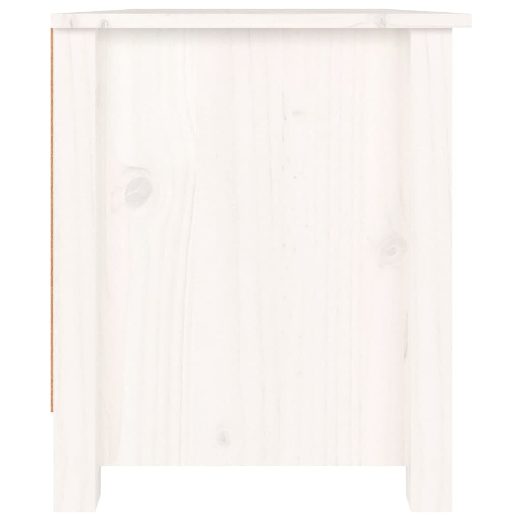 Armario Zapatero De Madera Maciza De Pino Blanco 70x38x45,5 Cm / Vetonek_1