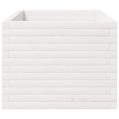 Jardinera Madera Maciza De Pino Blanco 90x60x49,5 Cm_5