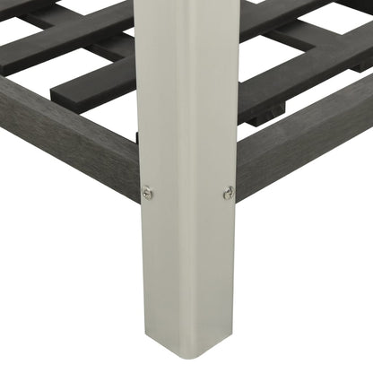 Mesa De Cultivo Para Jardín Con Estante Wpc Gris 50x50x90 Cm_3