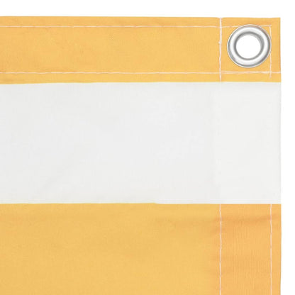 Vidaxl Toldo Para Balcón Tela Oxford Blanco Y Amarillo 120x500 Cm_1