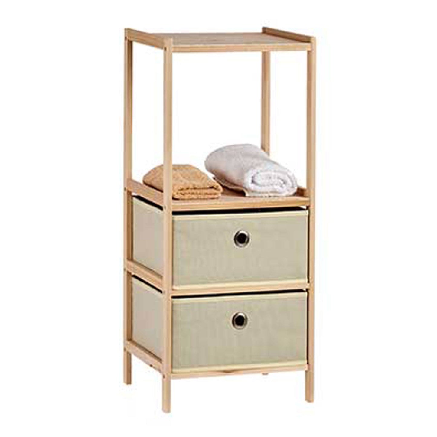 Estantería 2 Baldas + 2 Cajones Natural - Colección Kipit