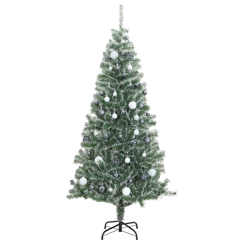 Vidaxl Árbol De Navidad Artificial Con 300 Led Bolas Y Nieve 240 Cm_3