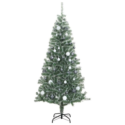 Vidaxl Árbol De Navidad Artificial Con 300 Led Bolas Y Nieve 240 Cm_3