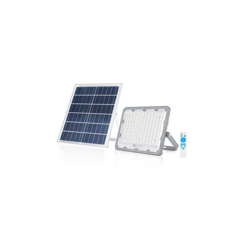 Elbat Foco Solar Led 50w - 1440lm - Luz Fria 6500k - Autonomia Hasta 2 Dias - Control Remoto - Ip67_0