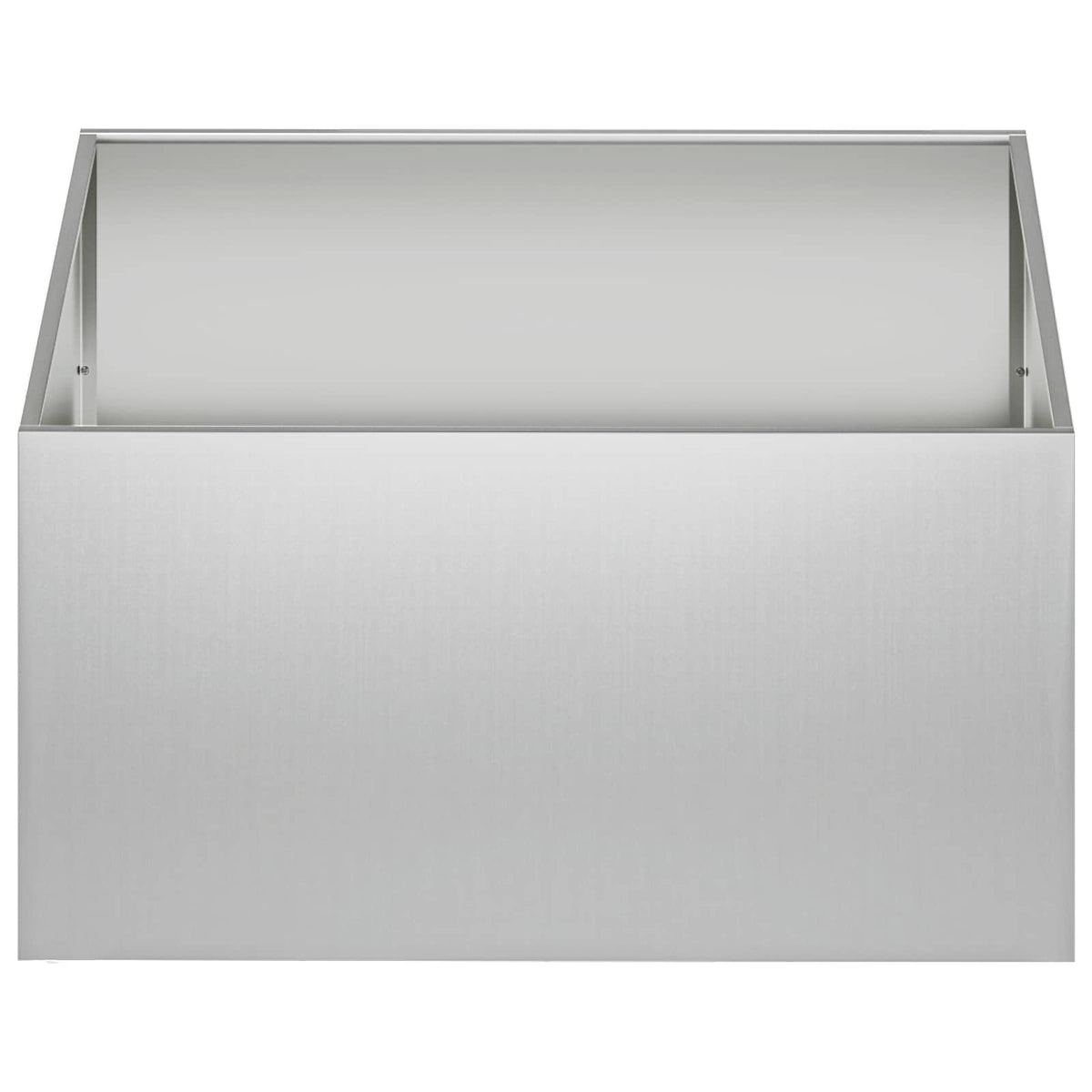 Macetero De Jardín Plateado 100 X 100 X 40 Cm Acero Galvanizado_2