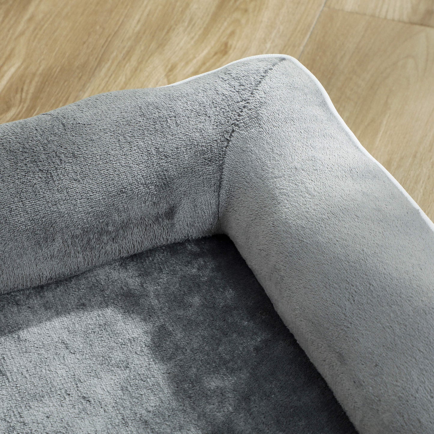 Pawhut Cama Para Perros Medianos Con Base Antideslizante 91,5x68,5x16,5 Cm Gris_3