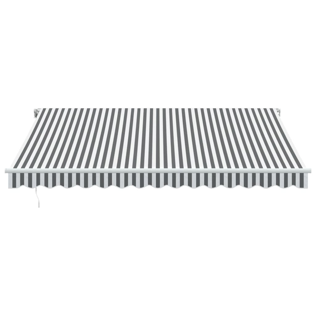 Toldo Retráctil Automático Gris Antracita Y Blanco 400x350 Cm_2