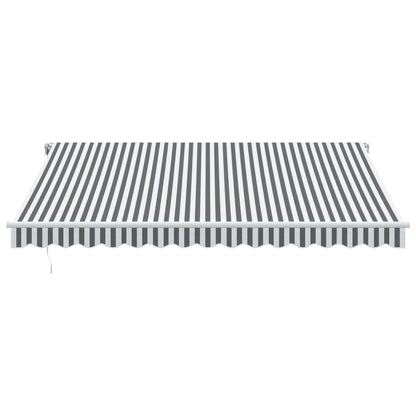 Toldo Retráctil Automático Gris Antracita Y Blanco 400x350 Cm_2