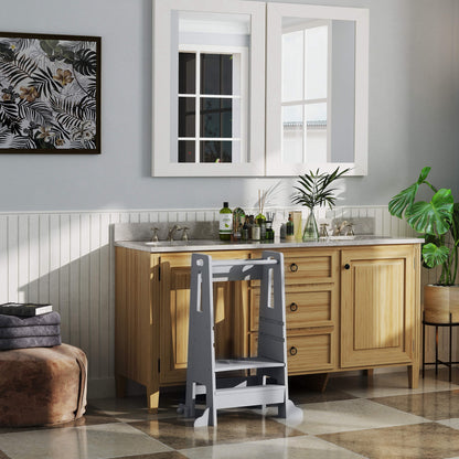 Aiyaplay Torre De Aprendizaje Con Pedal Altura Ajustable 45x47,5x91 Cm Gris_1
