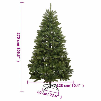 Vidaxl Árbol De Navidad Artificial Con Bisagras 300 Led Y Bolas 270 Cm_2