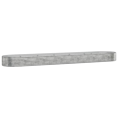 Jardinera Arriate Acero Galvanizado Plata 507x100x36 Cm_0