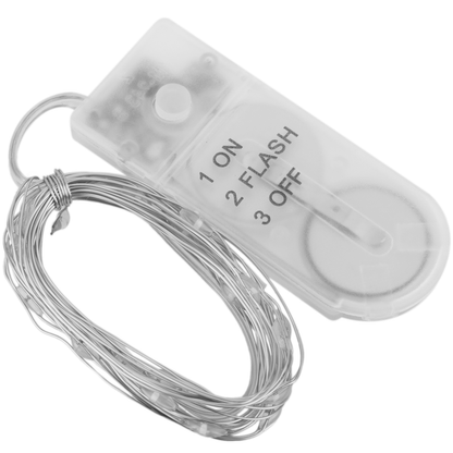 Micro Guirnalda De Luces Led De 2 M Multicolor Con 2 Efectos De Iluminación Y Con Cable Moldeable De Plata_2