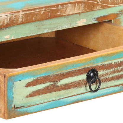 Mesa Consola Madera Maciza Reciclada 120x40x75 Cm_4