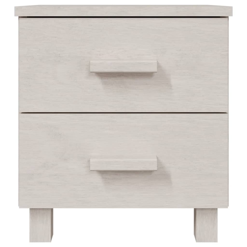 Mesita De Noche Hamar Madera Pino Maciza Blanco 40x35x44,5 Cm_1