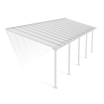 Pérgola adosada Olympia 924x294 blanco