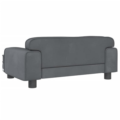 Cama Para Perros De Terciopelo Gris Oscuro 70x45x30 Cm / Vetonek_0