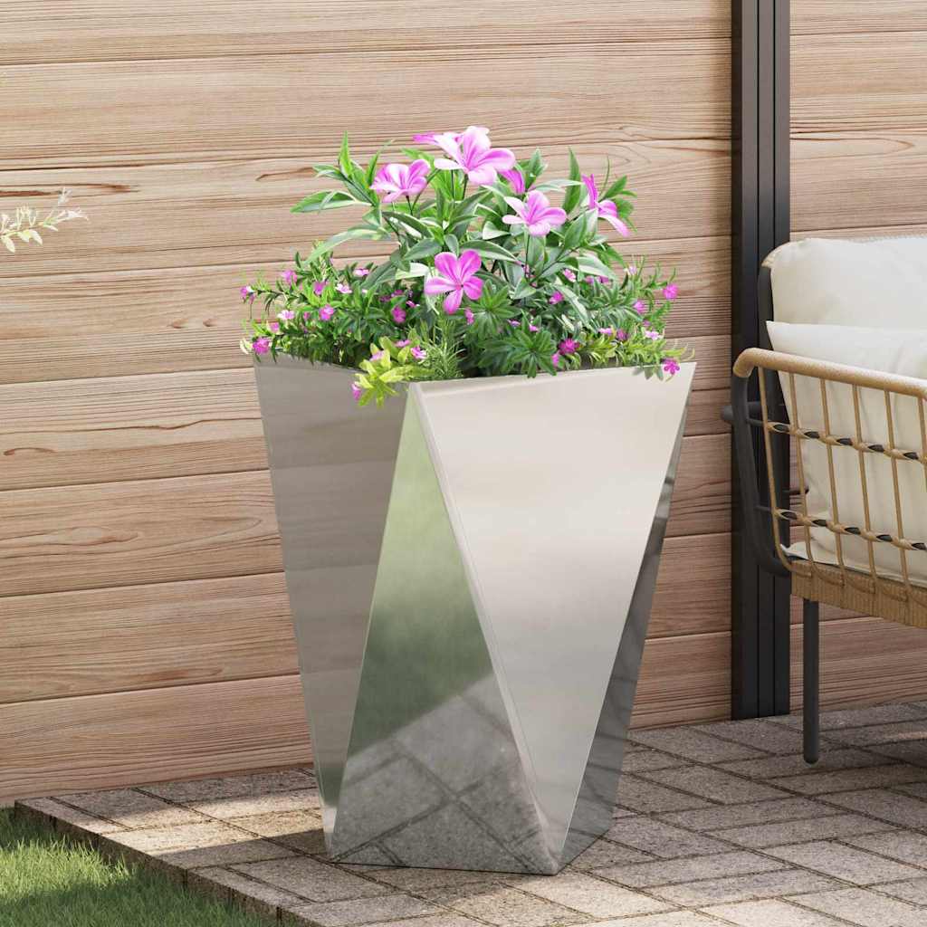 Jardinera 2 Uds. Plateado 50 X 50 X 75 Cm Acero Galvanizado_3