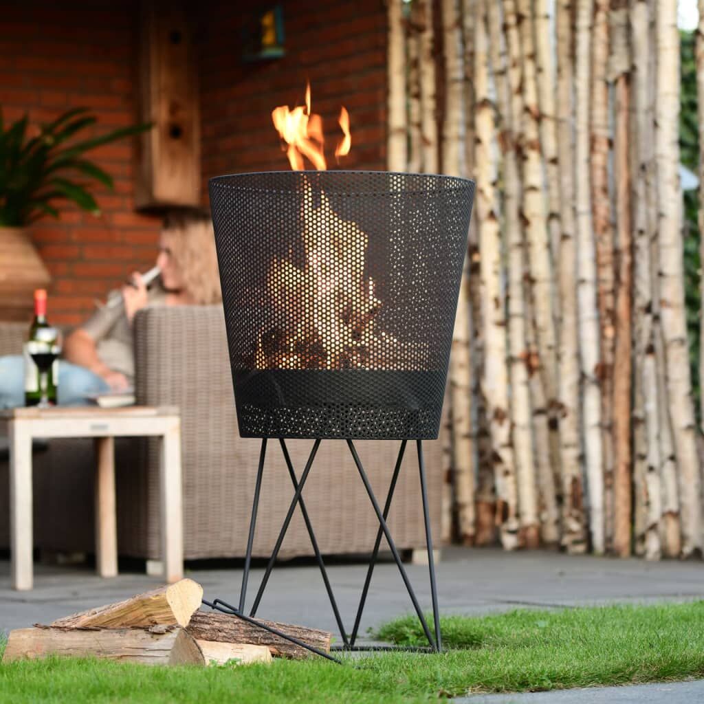 Redfire Brasero Cesta De Fuego Amarillo Negro_1