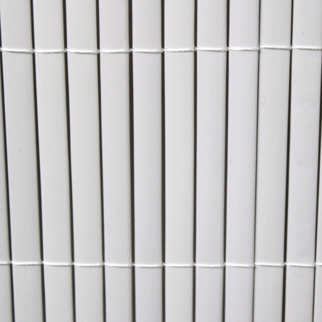 Cañizo Pvc Doble Cara| 1x3 M| Color Blanco| Lamas 11 Mm| Composición 100% Pvc| Bridas Sujeción Incluidas_3