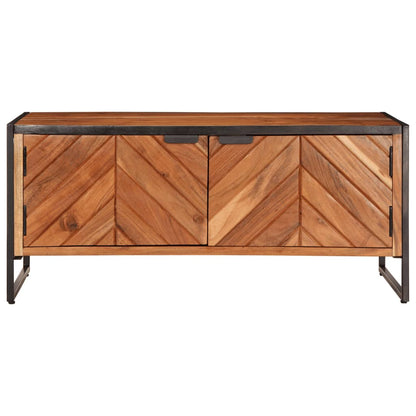 Mesa De Centro Madera Maciza De Acacia 90x55x40 Cm_2