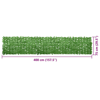 Vidaxl Toldo Para Balcón Con Hojas Verde 400x75cm_2