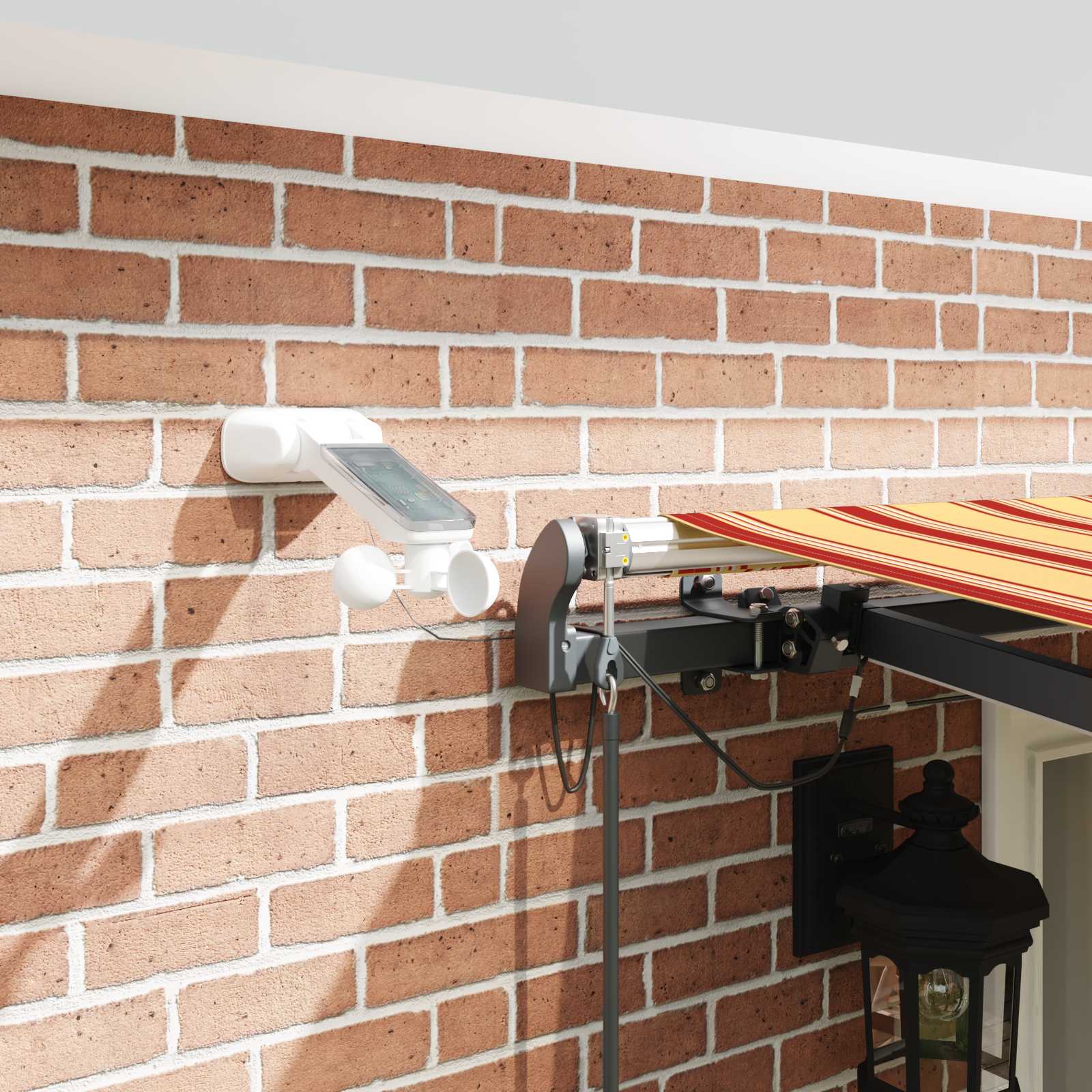 Toldo Retráctil Amarillo Y Naranja 500 X 300 Cm Poliéster_3