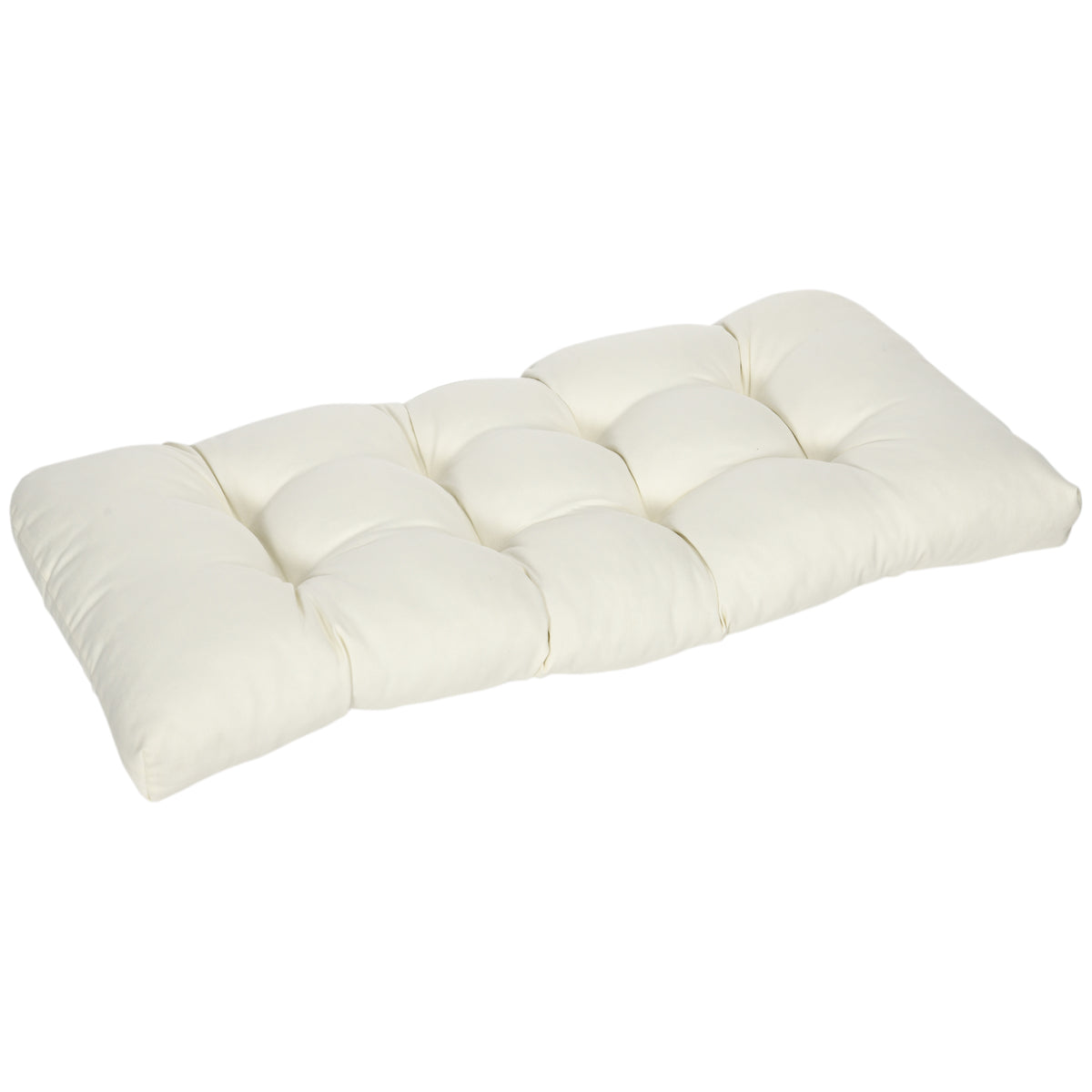 Cojín Para Banco De 2 Plazas Outsunny 110x48x8 Cm Crema_1