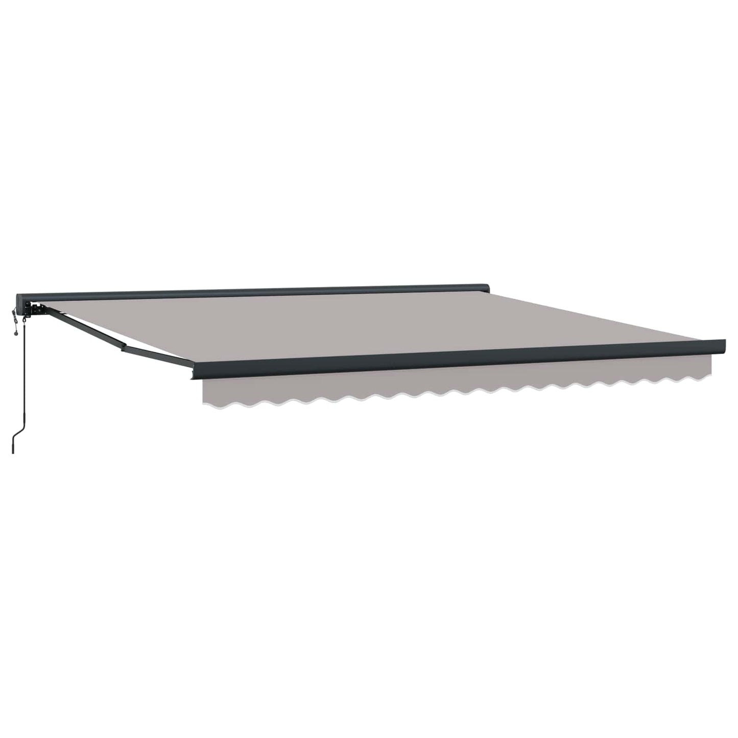 Toldo Retráctil Gris Claro 400 X 300 Cm Tela Y Metal_0